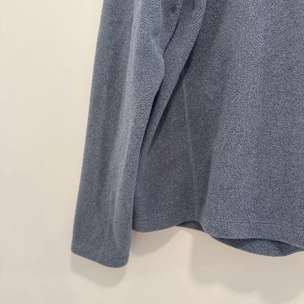LL‎ Bean Trail Fleece Quarter Zip Pullover Lightweight Sweater L Gray Outdoor